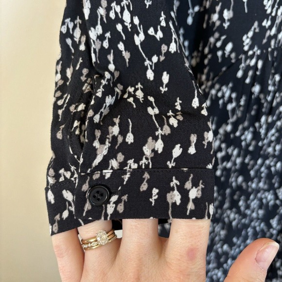 Garnet Hill Women's Boho Style Button Baggy Drop Waist Big Pkt Flowy Dress Sz 4 - Picture 5 of 14